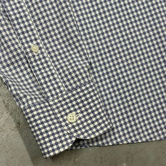 Ermenegildo Zegna Dress Shirt Check Textured Cotton Long Sleeve 15.5 Medium - Picture 3 of 10